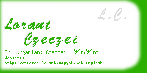 lorant czeczei business card